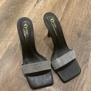 Black open toe heels. Women’s 7.5